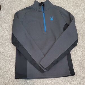 Spyder Black and Gray Fleece Pullover